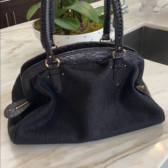 Dior Detective Python Skin Leather and Canvas Tote - Picture 4 of 8